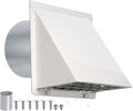 6 Inch Hooded Wall Vent with Mesh&Damper, 6in Dryer Vent Cover Outside Metal by JYINCPED