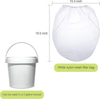 Paint Strainer Bags White Fine Mesh Filters Bag Bucket Elastic Opening Strainer - Image 3