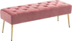 DUHOME Modern Velvet Ottoman Bench, Button-Tufted Upholstered Bedroom Benches