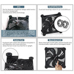 Dual 120mm Fan with 10 Speed USB 5V DC 12V IPX5 Waterproof Cooling Fan - Image 6