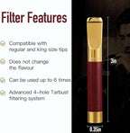 Reusable Washable Cigarette Filter Tips Mouthpiece Handcrafted Solid Wood Metal - Image 3