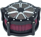 Air Filter Intake Cnc Cut Air Cleaner Venturi Motorcycle Chrome Kit
