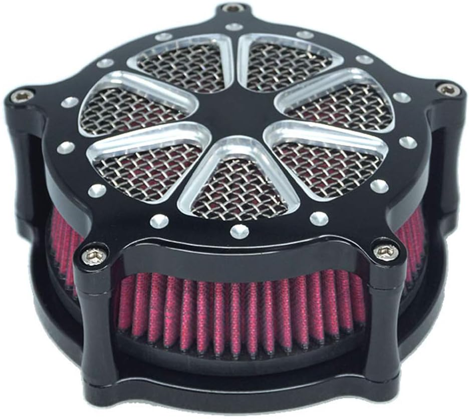 Air Filter Intake Cnc Cut Air Cleaner Venturi Motorcycle Chrome Kit