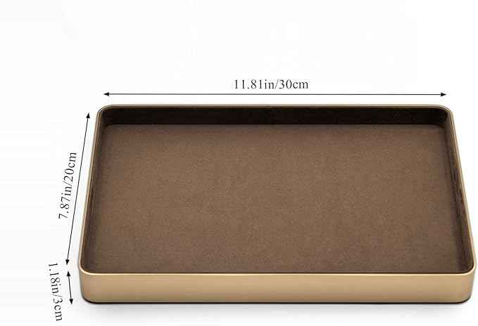 Metal Jewelry Tray, Valet Tray, Bedside Table and Desktop Organizer. It is