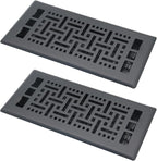 4X10 Inch Floor Vent for Room 2 Packs Floor Grates Heavy Duty Walkable Steel by JATOHOME