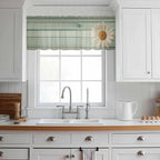 Daisy Flower Sheer Valances for Windows 60"x18", Light Filtering Kitchen - Image 3