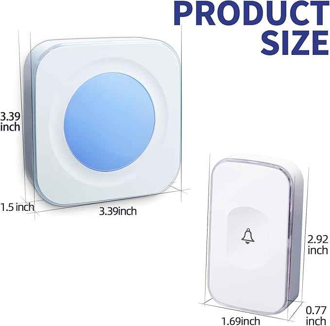 Wireless Doorbells for Home Flashing Light Doorbell