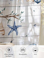 Sheer Curtains 108 Inches Long, Coastal Eucalyptus Semi Sheer Curtains Light - Image 6