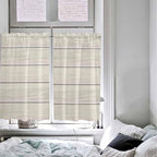Vintage Country Wooden Board Window Valance Curtains, Gradient Wood Grain Line - Image 8