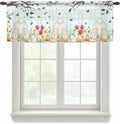 Easter Sheer Valances for Windows 54"x18", Light Filtering Kitchen Curtains by Unknown