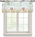 Easter Sheer Valances for Windows 60"x18", Light Filtering Kitchen Curtains by Unknown