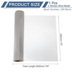 uxcell 300 Mesh 79" x 10" Woven Wire Mesh, 316 Stainless Steel Air Vent Filter - Image 2