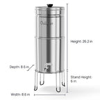 Culligan MaxClear 2.25 Gallon Gravity Water Filter System, Brushed - Image 8