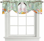 Easter Tie Up Valance Curtains for Windows, Kitchen Curtains Window Shades by Unknown