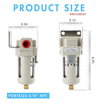 3/8" NPT Air Dryer for Compressor | Compressed Air Line Filter | 5 Micron Brass - Image 2