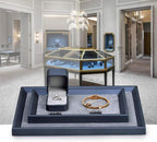 Oirlv Premium Leather Flat Jewelry Tray Jewelry Display Organizer Plate - Image 7