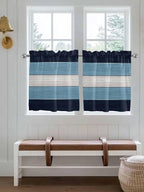 Vintage Country Woodcuts Window Valance Curtains, 2 Panel - Image 2