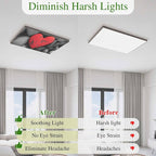 Fluorescent Light Covers for Ceiling Lights Love Heart Stone Magnetic Light - Image 5