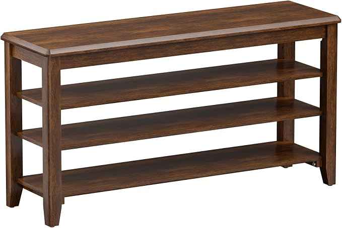 Shoe Bench Storage Rubberwood, Entryway Bench