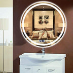 Bathroom Mirror Round Waterproof LED Bathroom Wall Makeup Mirrors - Image 2