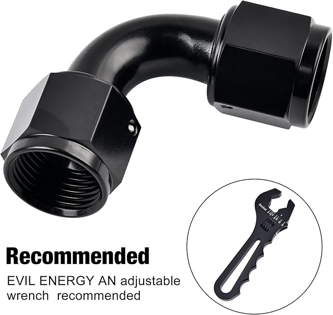 EVIL ENERGY 8AN Female to 8AN Female 90 Degree Swivel Coupler Union Fitting - Image 4