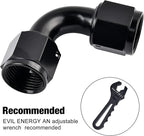 EVIL ENERGY 8AN Female to 8AN Female 90 Degree Swivel Coupler Union Fitting - Image 4