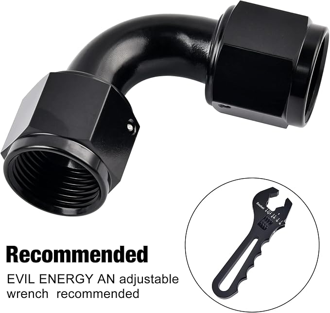 EVIL ENERGY 10AN Female to 10AN Female 90 Degree Swivel Coupler Union Fitting - Image 4