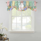 Easter Tie Up Valance Curtains for Windows, Kitchen Curtains Window Shades - Image 2
