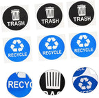 NUOBESTY 8pcs Recycle Sticker for Trash Can Waste Sorting Decals PVC Material - Image 7