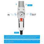 NANPU 1/2" NPT Compressed Air Filter Regulator Combo Piggyback, Auto Drain - Image 4
