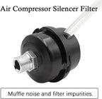 2 pcs 1/4" Thread Air Compressor Silencer, Air Compressor Intake Filter Sound - Image 4