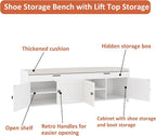 HOMEFORT 54.4" Shoe Bench with Lift Top Storage, Entryway Bench with Cushioned - Image 8