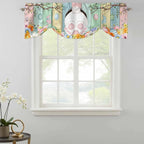 Easter Tie Up Valance Curtains for Windows, Kitchen Curtains Window Shades - Image 2