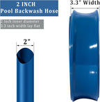 Pool Backwash Hose 2 inch × 50 ft Thicken Blue Water Discharge Pipe Lay Flat - Image 2