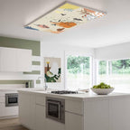 Fluorescent Light Covers for Ceiling Lights Boho Abstract Geometric Magnetic - Image 2