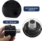 2 Pcs Air Compressor Silencer, 1/2 Inch Thread Intake Filter Muffler, 20 mm Air - Image 4