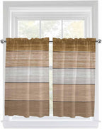 Retro Farm Wood Board Window Valance Curtains, 2 Panel - Image 9