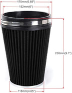 MUGE RACING 6" 152 mm High Flow Inlet Air Filter, Air Intake Cone Filter - Image 6