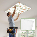 Fluorescent Light Covers for Drop Ceiling Abstract Brown Camels Palm-Trees - Image 3