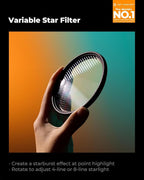 K&F CONCEPT 67mm Variable Star Filter Cross Screen Starburst Filter 4, 8 Points - Image 2