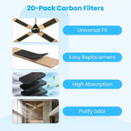 20pcs Coconut Carbon Ceiling Fan Filters - Image 2