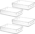 Large Clear Plastic Storage Bins, Pantry Organizers and Storage Containers