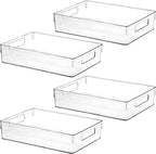 Large Clear Plastic Storage Bins, Pantry Organizers and Storage Containers