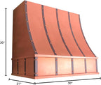 CT Copper Tailor Sloped Copper Vent Hood Wall Mount, 610 CFM Exhaust Fan - Image 10