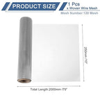 uxcell 120 Mesh 79" x 10" Woven Wire Mesh, 316 Stainless Steel Air Vent Filter - Image 2