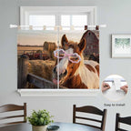 Farm Horses Bedroom Curtains 63 Inch Length, Window Curtains Tab Top, Farmhouse - Image 4