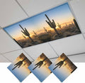 Fluorescent Light Covers for Drop Ceiling Desert Cactus Sunset Magnetic Light by Unknown