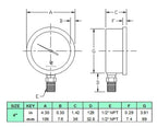 4" Oil Filled Vacuum Pressure Gauge - Image 6