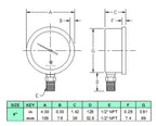 4" Oil Filled Vacuum Pressure Gauge - Image 5