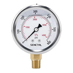 SENCTRL 0-600 Psi Glycerin Liquid Filled Pressure Gauge, 2.5" Dial Size by senctrl